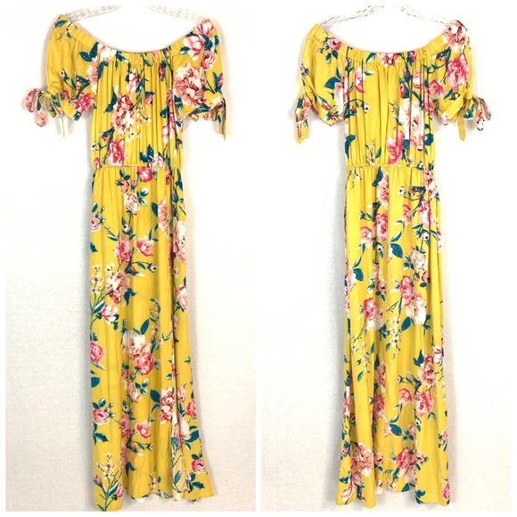 Band of Gypsies Floral Off the Shoulder Maxi NWT - Picture 3 of 8